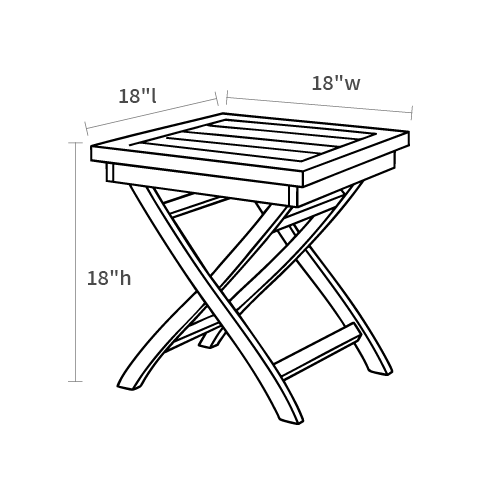 Product dimensions diagram showing front, side, and depth measurements