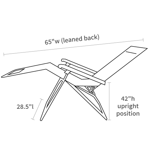 Product dimensions diagram showing front, side, and depth measurements